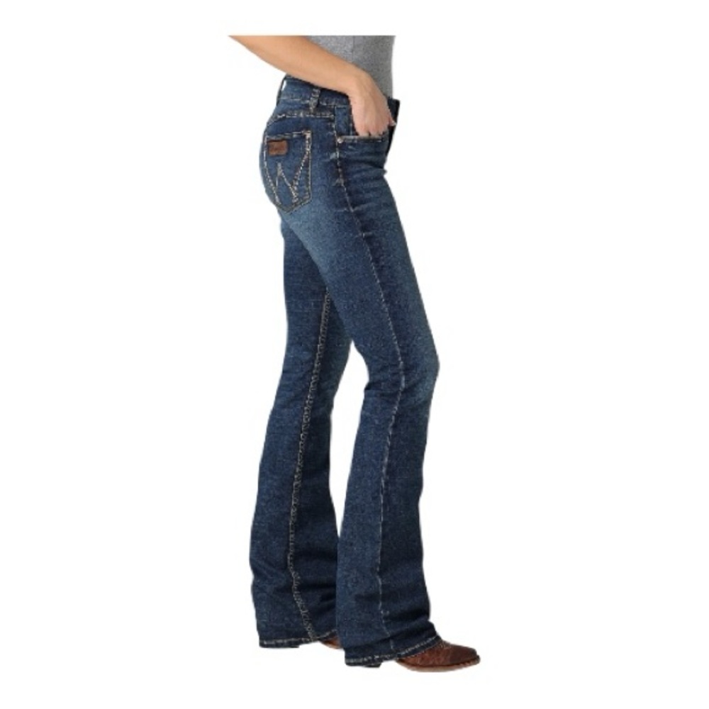 Wrangler Premium Patch Women's Blue Bootcut Jeans 11/12 x 32